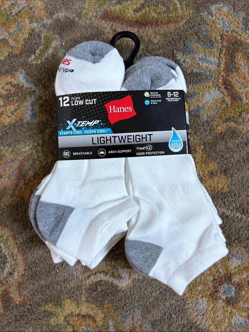 Hanes Men’s Low Cut Socks - 12 pack